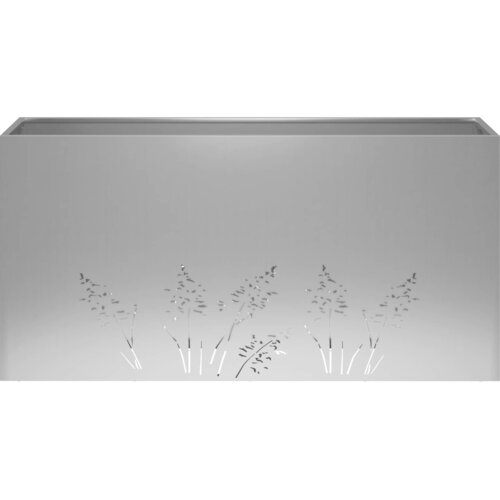  Vrtna saksija 2 kom. Srebrna 100 x 30 x 49 cm Pocinčani čelik Slike