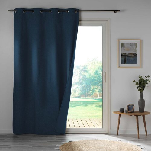 Douceur d int&amp;eacute;rieur Temno modra zavesa zatemnitvena iz mikrovlaken 140x260 cm Obscure &amp;ndash; Slike