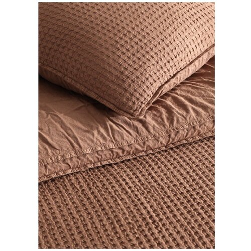 Mila Home Luxury Rjava enojna posteljnina iz renforce bombaža 140x200 cm Waffle Striped &amp;ndash; Slike