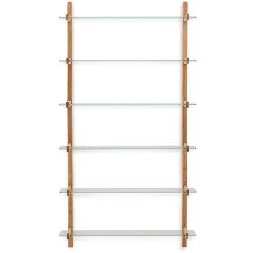 Kave Home Stakleni modularni sustav polica u prirodnoj boji 110x202x30,5 cm Sitra – Cijene