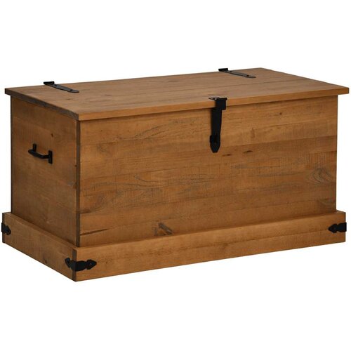 vidaXL skrinja za shranjevanje halden 91x48x47 cm masivni les, bor, (21830020) Cene
