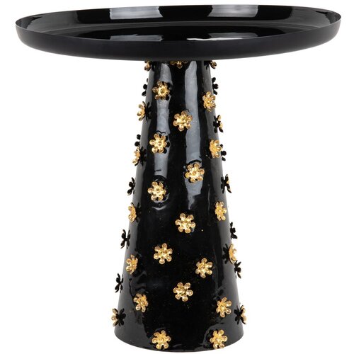 Leitmotiv Metalni okrugli pomoćni stol &amp;oslash; 50 cm Golden Flowers &amp;ndash; Slike