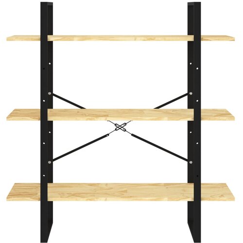  za knjige s 3 razine 100 x 30 x 105 cm masivna borovina Slike