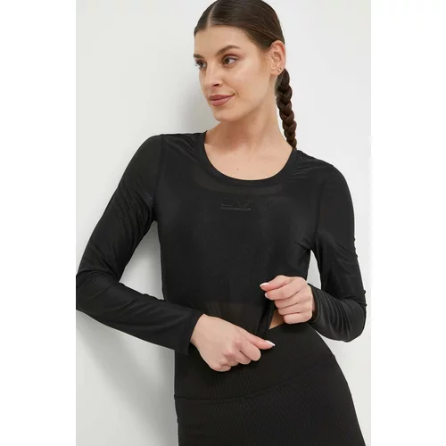Ea7 Emporio Armani Majica z dolgimi rokavi ženski, črna barva