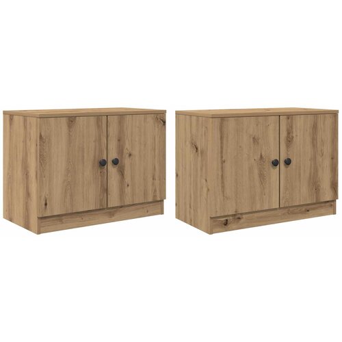  za krevet s vratima 2 pcs Hrast artisan 66 x 35 x 48 cm Slike