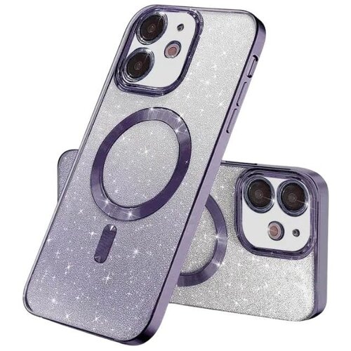 Magsafe glitter maskica iPhone 12 Pro Max Purple Slike