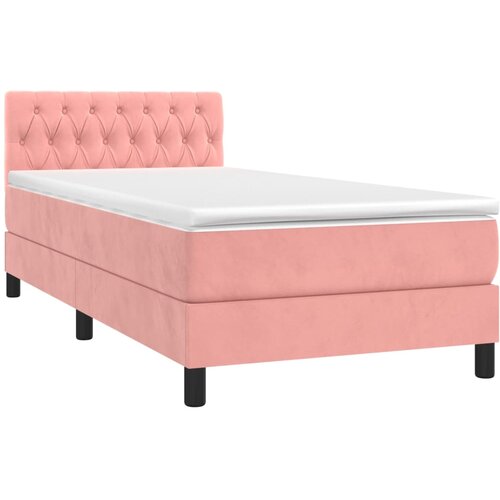 Box spring krevet s madracem ružičasti 90x200 cm bar&amp;scaron;unasti Slike