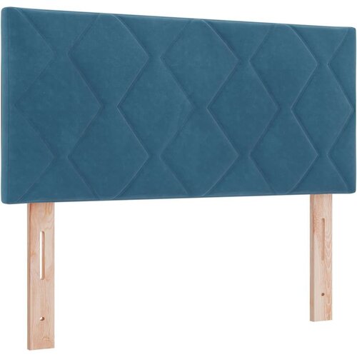 VidaXL Krevet s podnicama i madracem Tamnoplava 100x200 cm Bar&amp;scaron;un Slike