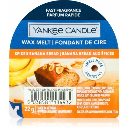 Yankee Candle Spiced Banana Bread vosek za aroma lučko 22 g