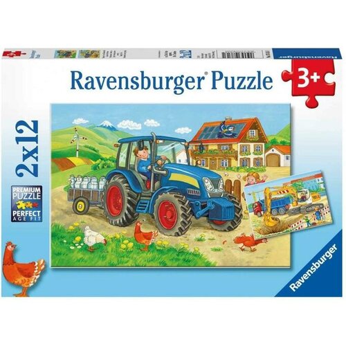 Ravensburger 2x12 delna sestavljanka Delo na kmetiji 076161 Cene