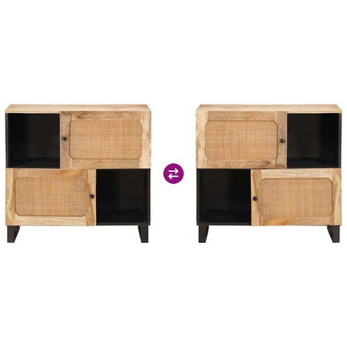  Kreveta s pohranom Smeđa 80 x 33 5 x 75 cm Čvrsto drvo manga Slike