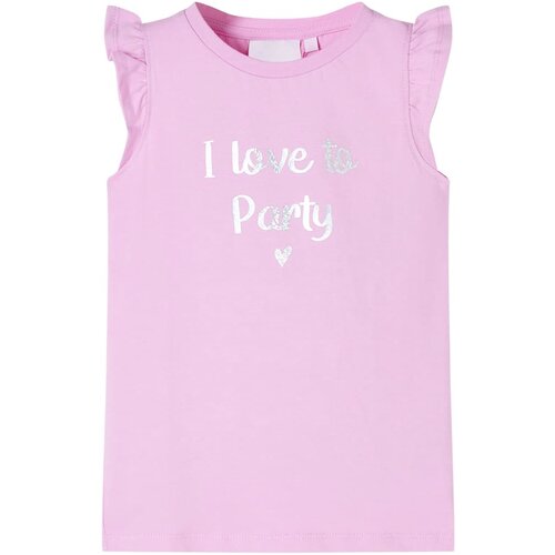 VidaXL Dječja majica s volanima na rukavima ljubičasta 128 Slike