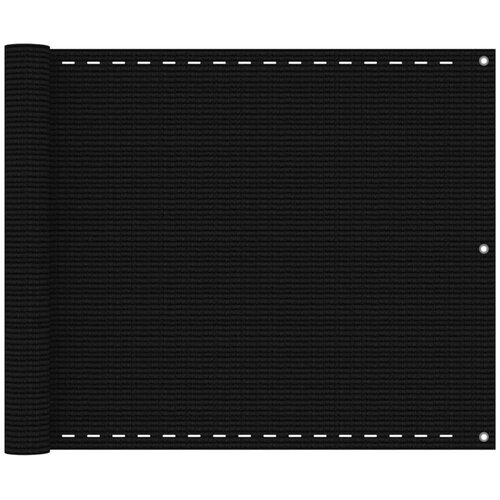 Balkonski zastor crni 75 x 300 cm HDPE Cijene