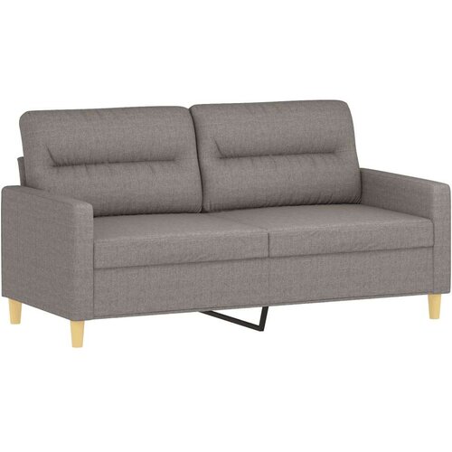  3-dijelni set sofa s jastucima smeđesivi od tkanine Slike