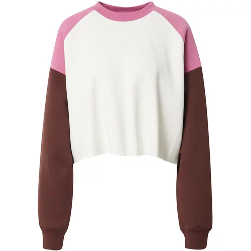 Levi's Sweater majica čokolada / sivkasto ljubičasta (mauve) / prljavo bijela