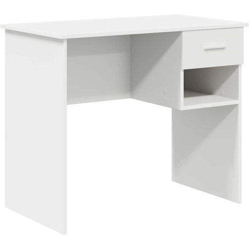vidaXL Miza s predalom s polico Bela 90 x 49 x 75 cm Konstruiran les, (5000098309) Cene