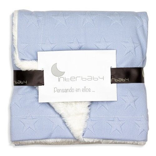 Interbaby Dvostrana Dekica 80x100cm Stars Blue Slike