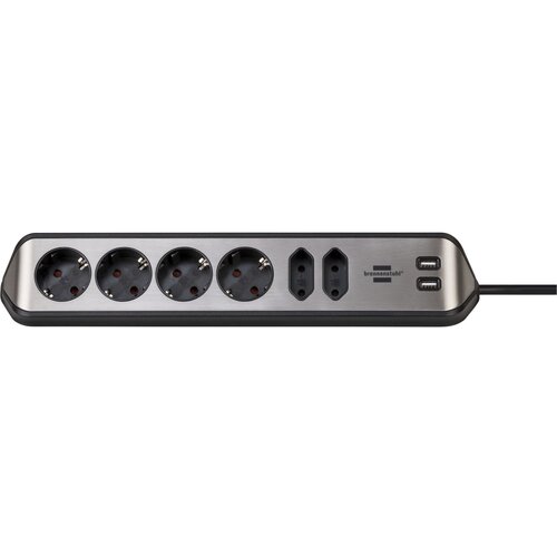 Brennenstuhl estilo Corner 6-way Extension Lead black Slike
