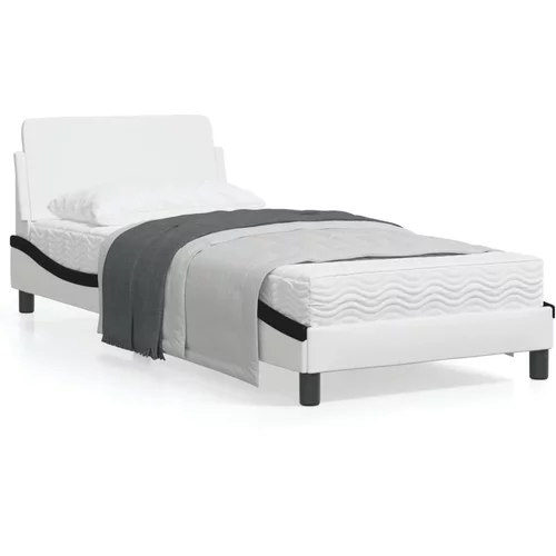 vidaXL Okvir kreveta s uzglavljem crno-bijeli 80x200 cm umjetna koža