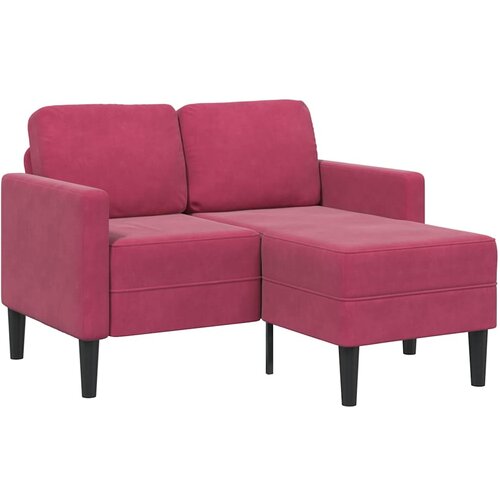 VidaXL 2-sjed s ležaljkom u obliku slova L vino crveno 125 cm Slike