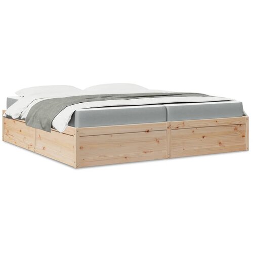 vidaXL Krevet s madracem 200 x 200 cm od masivne borovine Cene