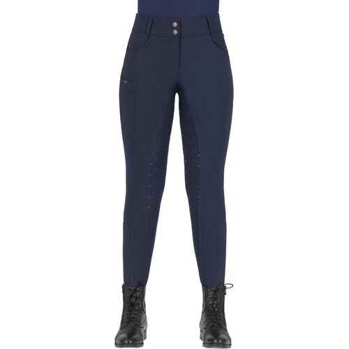 QHP Jahalne hlače iz softshella Lymee Full-Grip, navy - 42 Cene