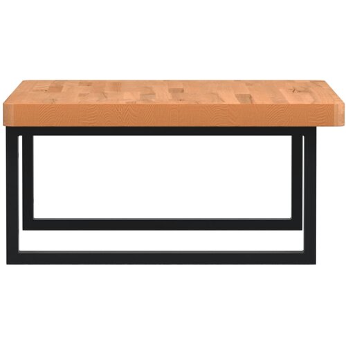  Zidna polica za umivaonik od čelika i masivne bukovine Smeđa 60 x 60 x 4 cm Slike