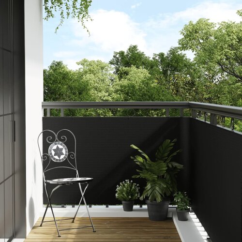 vidaXL Balkonski zaslon crni 500 x 90 cm od poliratana Cijene