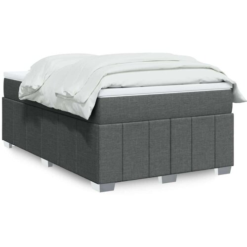 vidaXL Box spring postelja z vzmetnico temno siva 120x190 cm blago Cene
