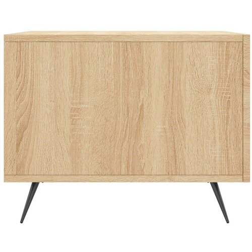 VidaXL Klubska mizica sonoma hrast 50x50x40 cm inženirski les Slike