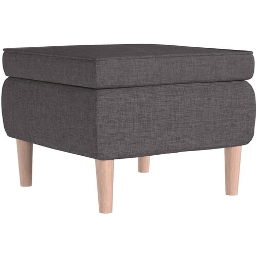 vidaXL Stolček z lesenimi nogami temno siv iz blaga, (20700504) Cene