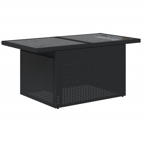  7-dijelni set vrtnih sofa od poliratana s jastucima crni Crna 100 x 55 x 73 cm Slike