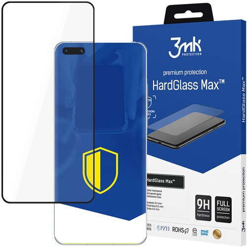 3mk HUAWEI P40 PRO 5G BLACK - HARDGLASS MAX, (22001726) Slike
