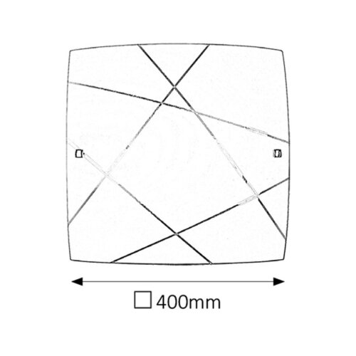 Rabalux phaedra plafonjera 400x400 E27 2x60W bela Slike