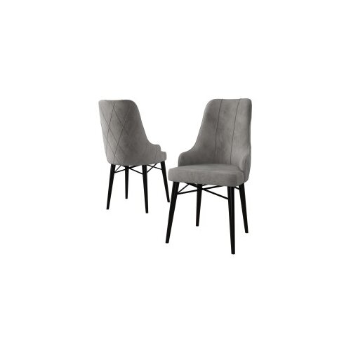 Hanah home set stolica Neta, 46x95x42 cm, 2 dijela, sivo-crna Cene