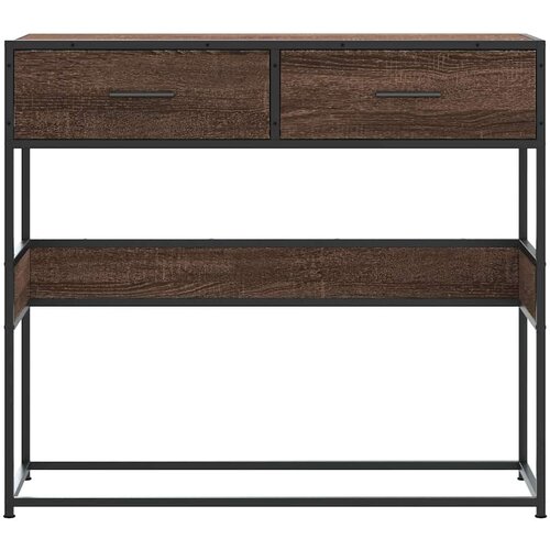 VidaXL Konzolni stol boja hrasta 90x35x80 cm konstruirano drvo Slike