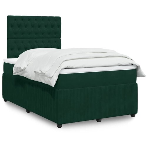 Box spring krevet s madracem tamnozeleni 120x200 cm bar&scaron;unasti Cijene