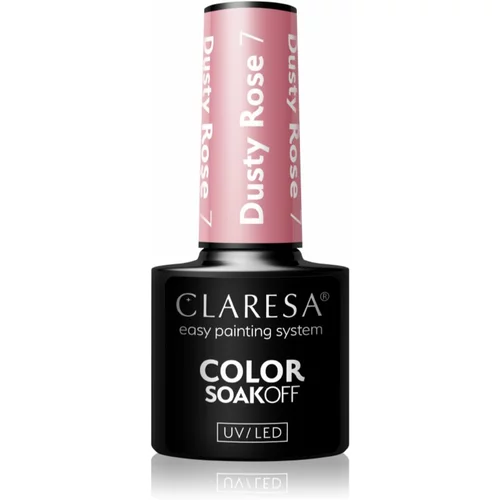 Claresa SoakOff UV/LED Color Dusty Rose gel lak za nokte nijansa 7 5 g