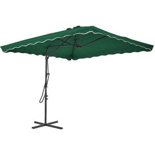  suncobran s čeličnim stupom 250 x 250 cm zeleni Cene