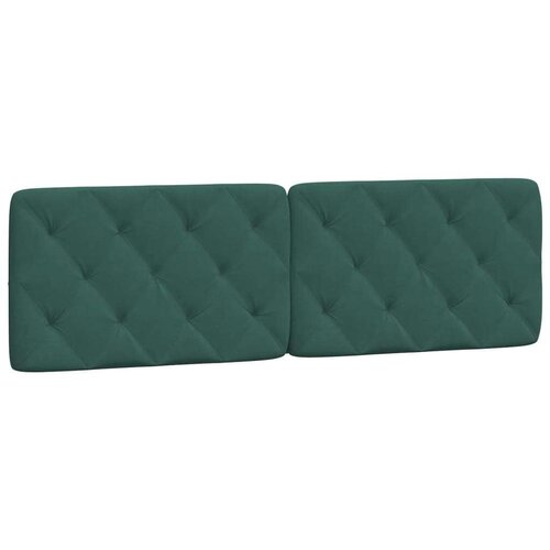 VidaXL Okvir kreveta s LED svjetlima tamnozeleni 160x200 cm bar&amp;scaron;unasti Slike