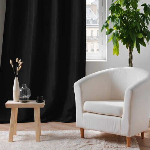 Douceur d int&amp;eacute;rieur Crna zavjesa sa zvučnom izolacijom od mikrovlakana 135x260 cm Micropolar &amp;ndash; Slike