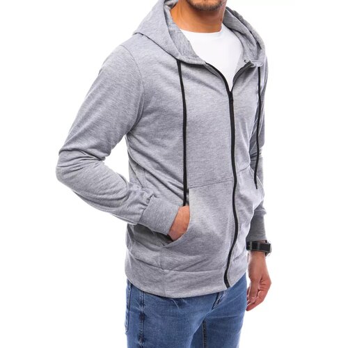 DStreet Gray men's zipped hoodie BX5171 Slike