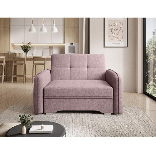 ELTAP Rožnata raztegljiva/s prostorom za shranjevanje sedežna garnitura iz &amp;scaron;enilje 102 cm Laine &amp;ndash; Slike