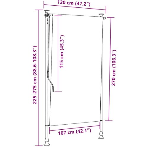  Vanjska roleta 120 x 270 cm antracit Slike