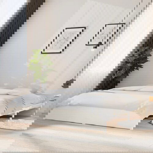 Furnova Posteljni okvir bel iz trdnega lesa 200x200 cm, (21939987) Slike