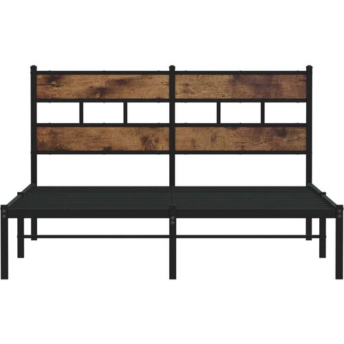VidaXL Metalni okvir kreveta bez madraca boja hrasta 160x200 cm Slike