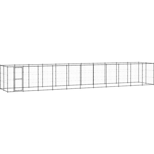 vidaXL zunanji pasji boks jeklo 26,62 m² Cene