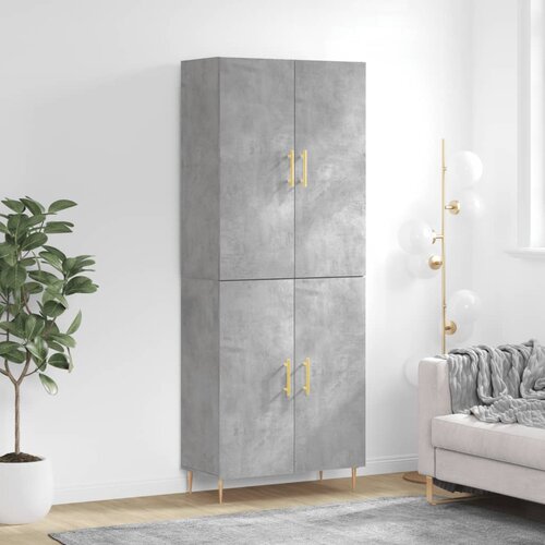 vidaXL Visoka komoda siva betona 69 5x34x180 cm od konstruiranog drva Cijene