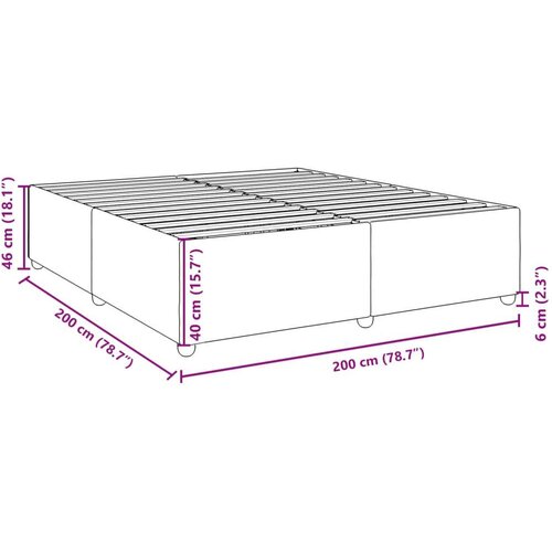 VidaXL Okvir za krevet bez madraca plavi 200x200 cm od tkanine Slike