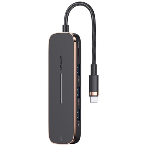 Usams ADAPTER HUB 3XUSB + USB-C + HDMI ČRNO ČRN ZA PRENOSNIK, (21980891) Cene